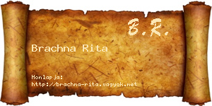 Brachna Rita névjegykártya
